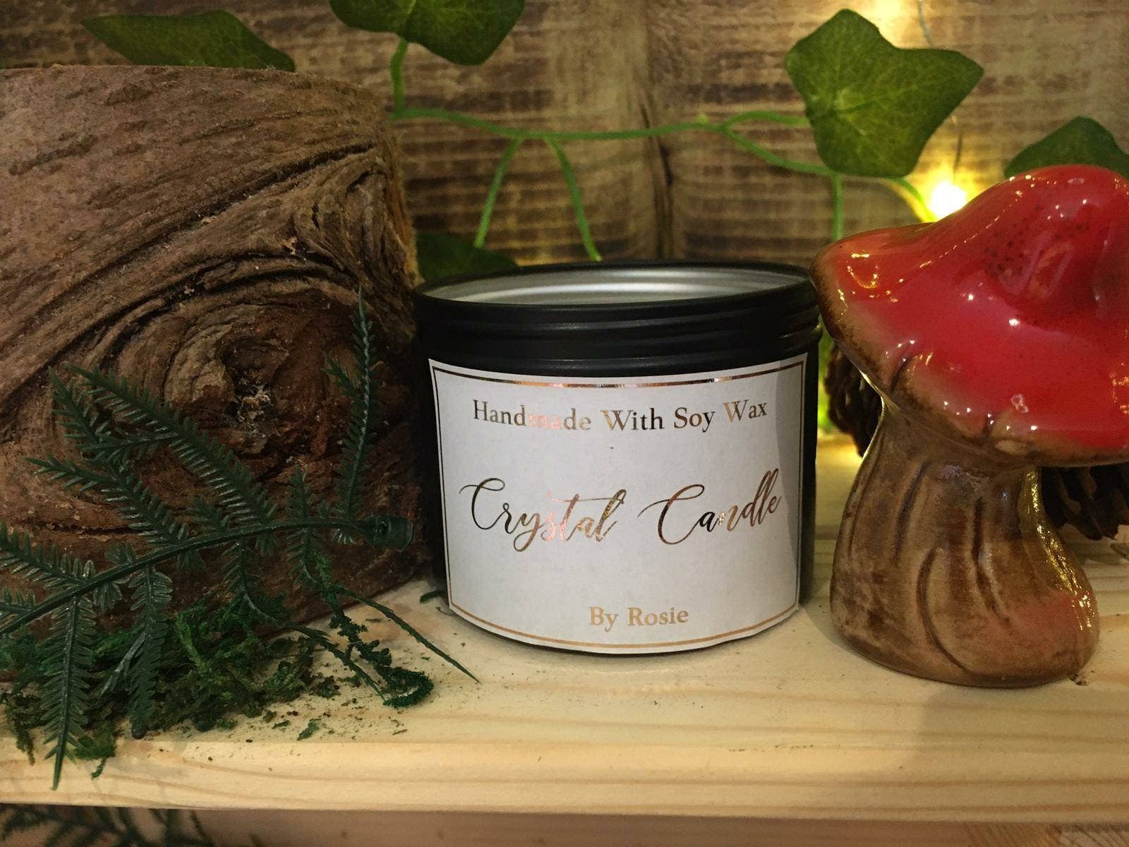 Cosy Rosie Candles - Wholesale Travel Candles - Handmade Cute Wicca Chakra Candle 7 Stones Gems Balancing2