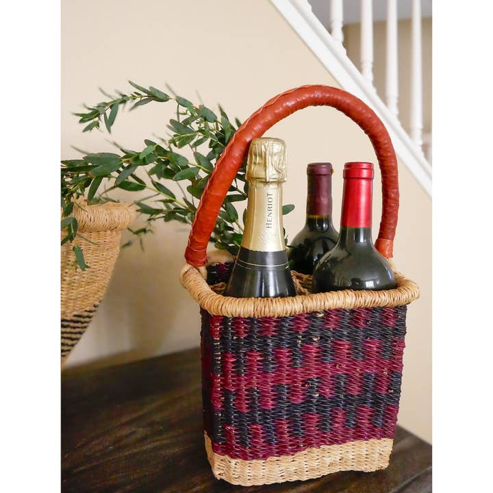 Ti-a Woven Goods - Wholesale Beer/Wine Caddy - Rustic Wine Caddy23