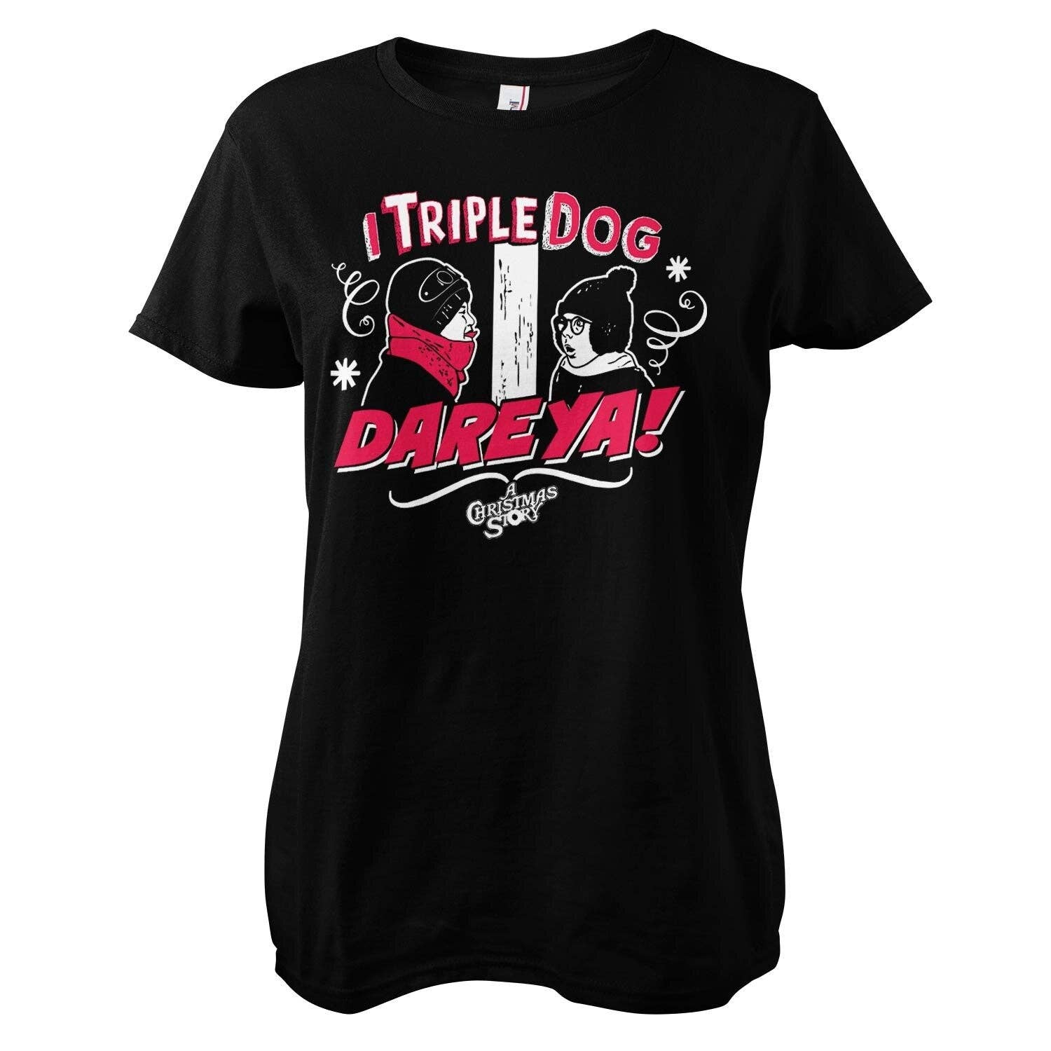 Black I Triple Dog Dare Ya Girly Tee for wholesale on Faire0