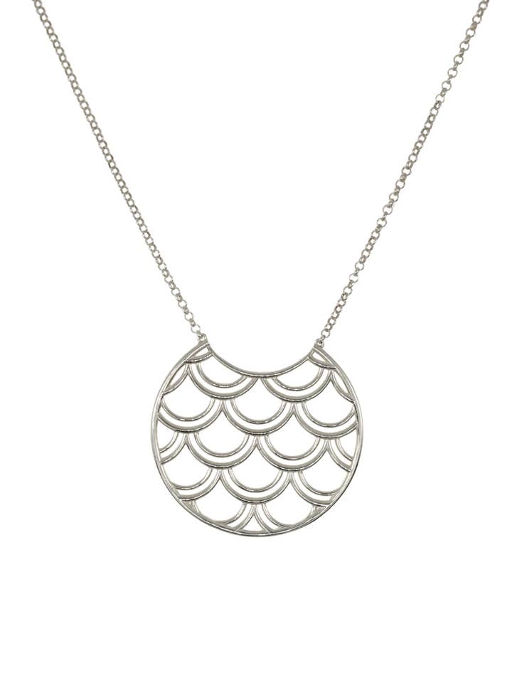 Tidal Scale Sterling Silver Gold Vermeil Necklace for wholesale by Janus