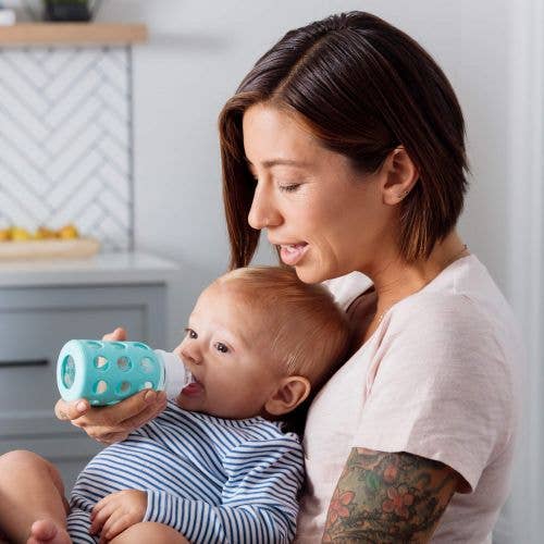 Lifefactory - Wholesale Baby Bottle - 4oz Glass Baby Bottle - Stage 1 Nipple, Stopper, and Cap16
