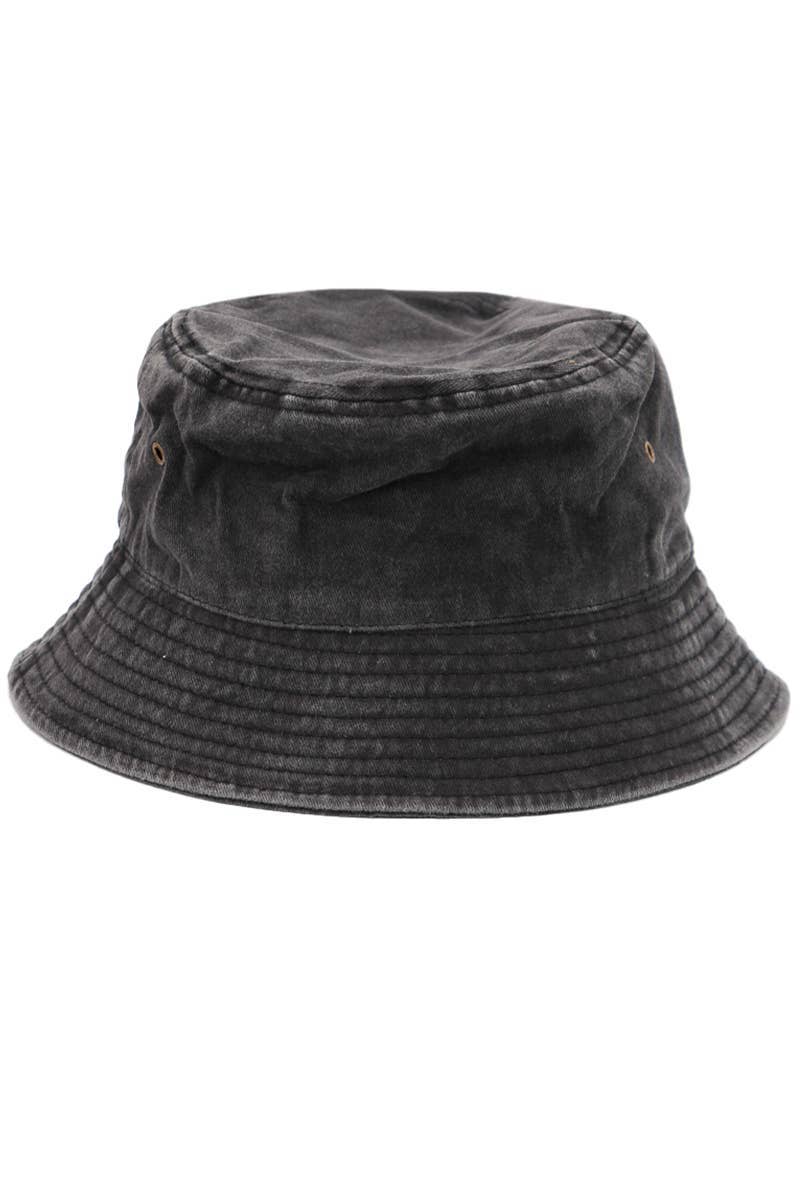 SURTIDO Gorro de pescador de algodón de sarga lavada con piedras pigmentadas de venta al por mayor en Faire3