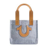 True Religion Mini Denim Tote, Light Blue for wholesale by Concept One