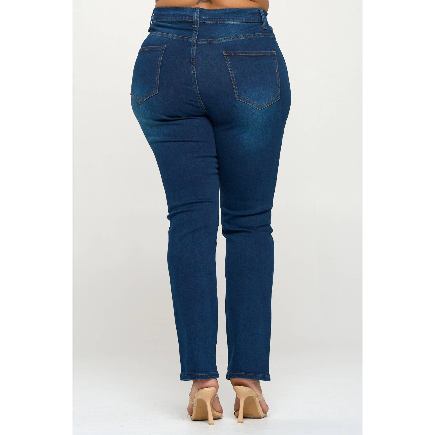 Blue Turtle - Wholesale Jeans - Women's - Plus Size Slit Knee High Waist Jean Light DH2025X13