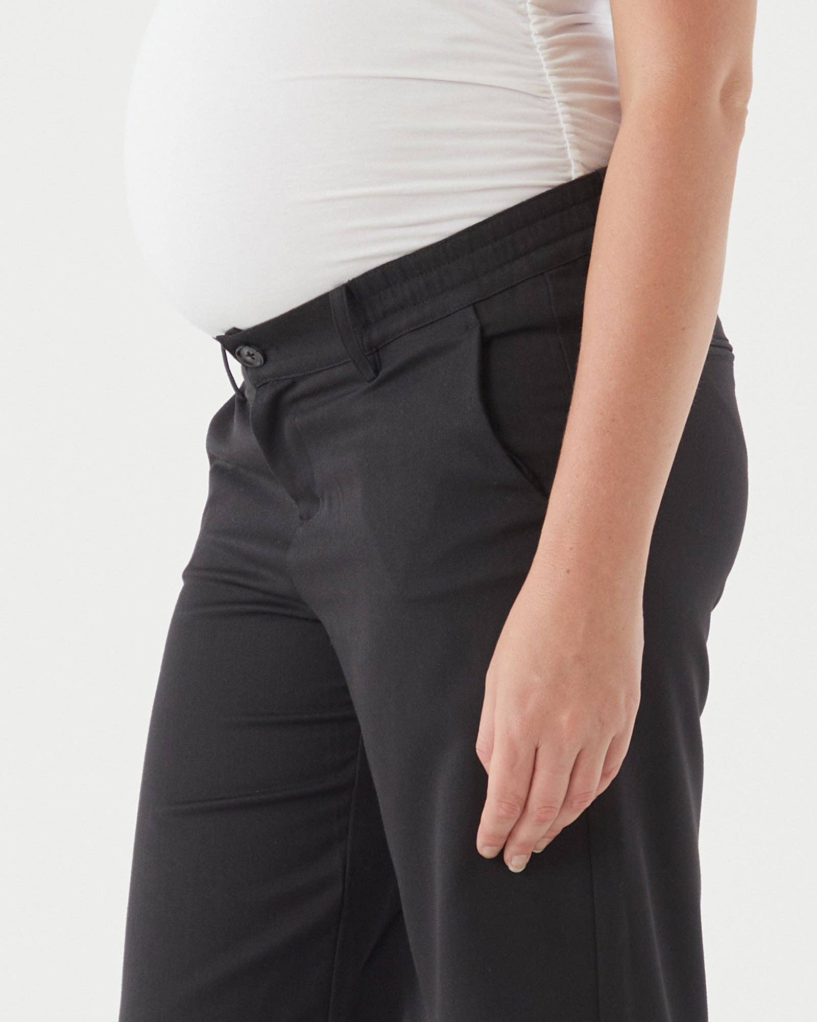 Black Soho Straight Maternity Pants for wholesale on Faire7