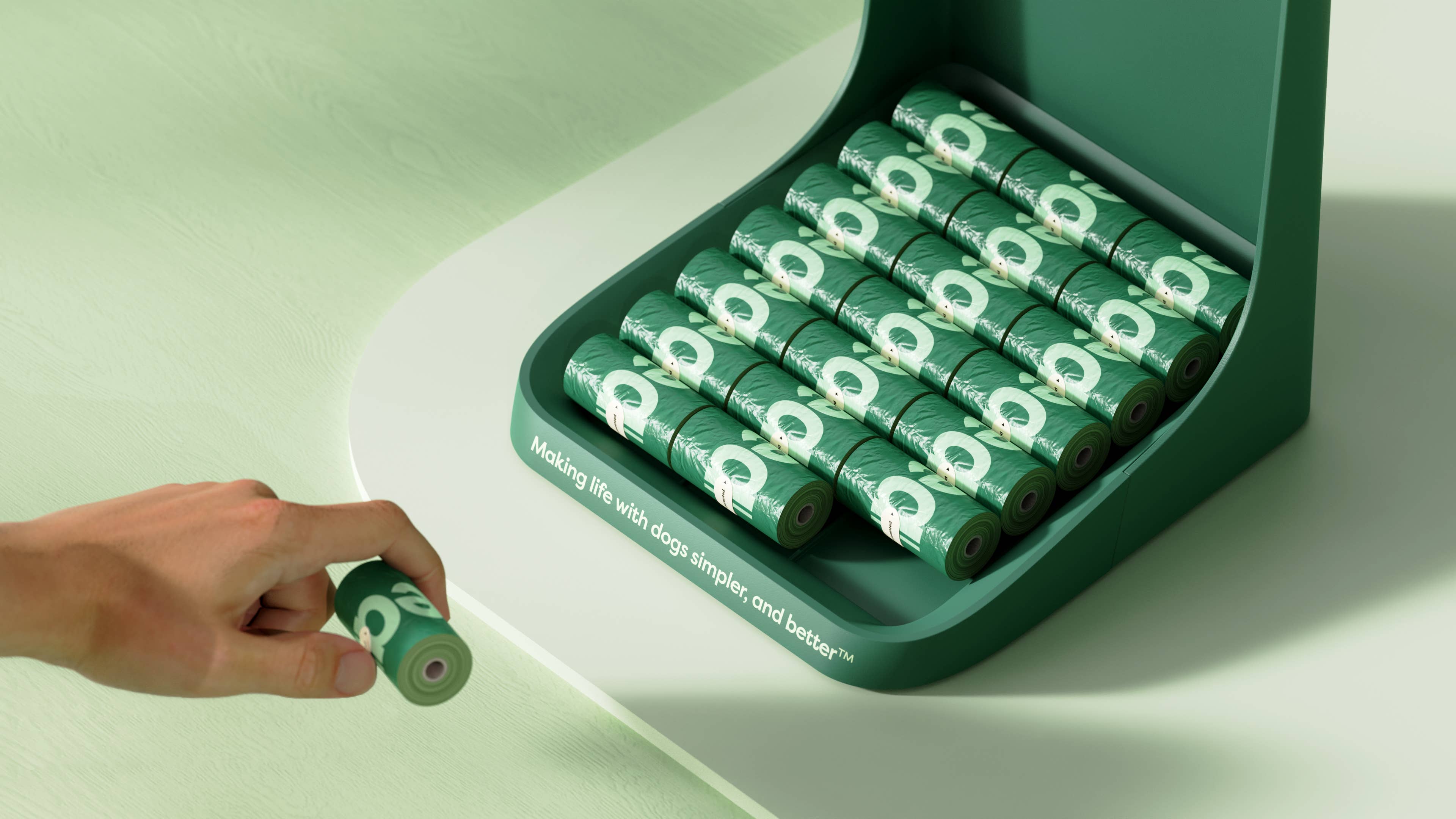 Pet Palette Distribution - Wholesale Pet Poop Bag Dispenser - Earth Rated Countertop Display w/21 Rolls & 6 Dispensers3