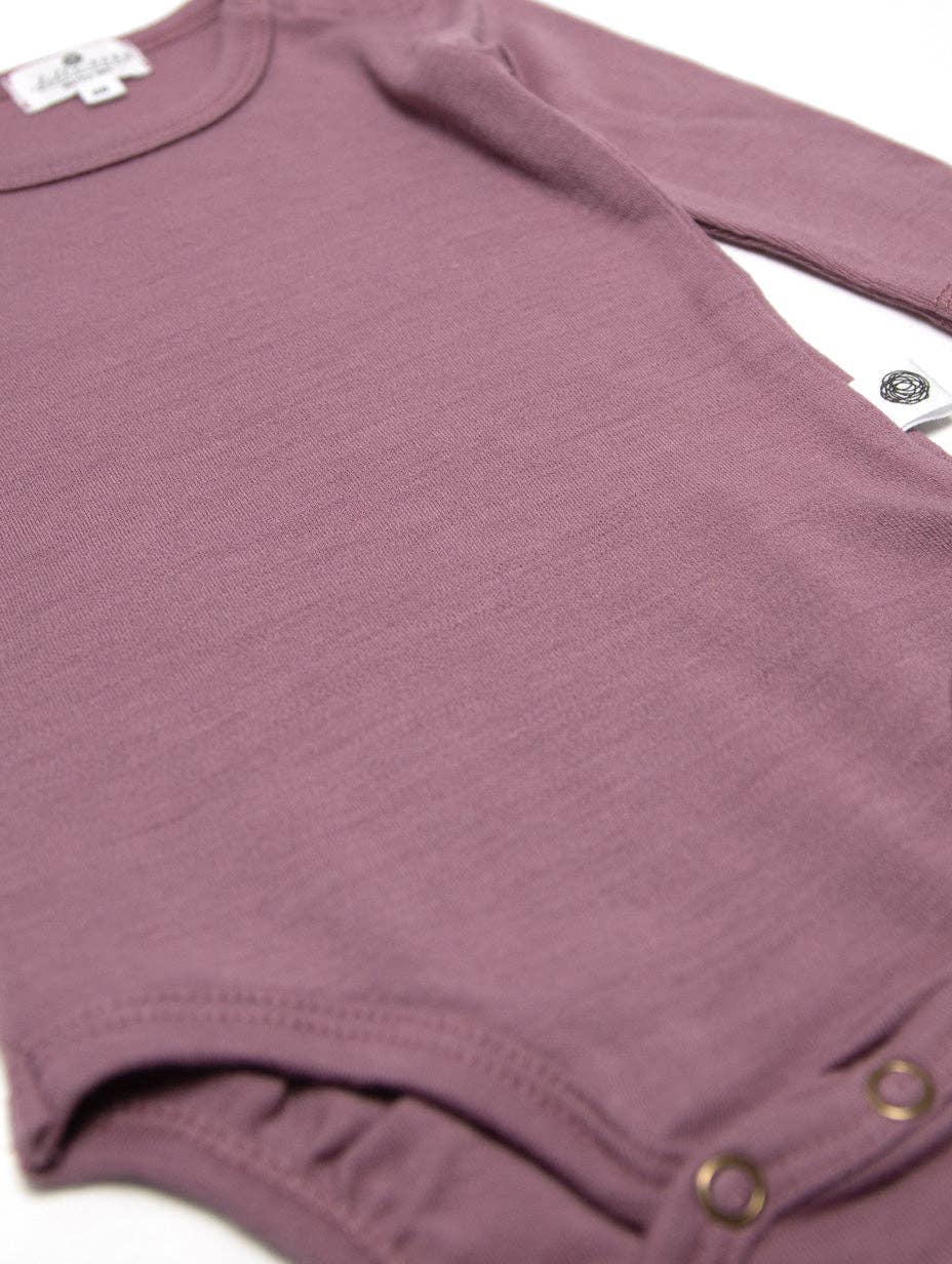 Lille Barn – Macacão - Bebé por atacado – Body de lã com mangas compridas - Lã merino - Grape shake1