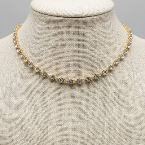 Nette Road Wholesale - Wholesale Link & Chain Necklace - Modern Bezel Set Tennis Necklace1