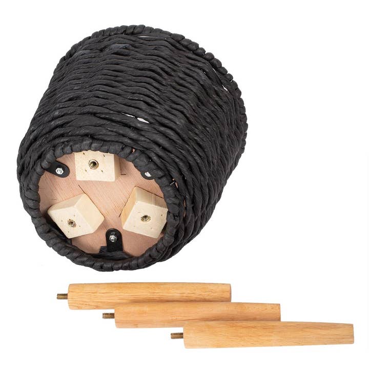 Truu Design - Wholesale Plant Pot - Truu Design Seagrass Wicker Planters with Lining Wood Legs