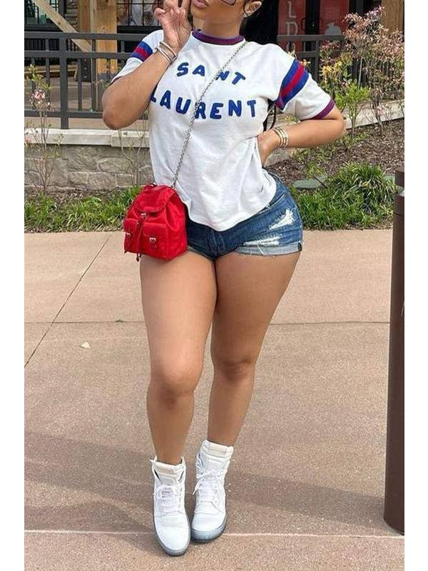 graphic white tee for wholesale on Faire4