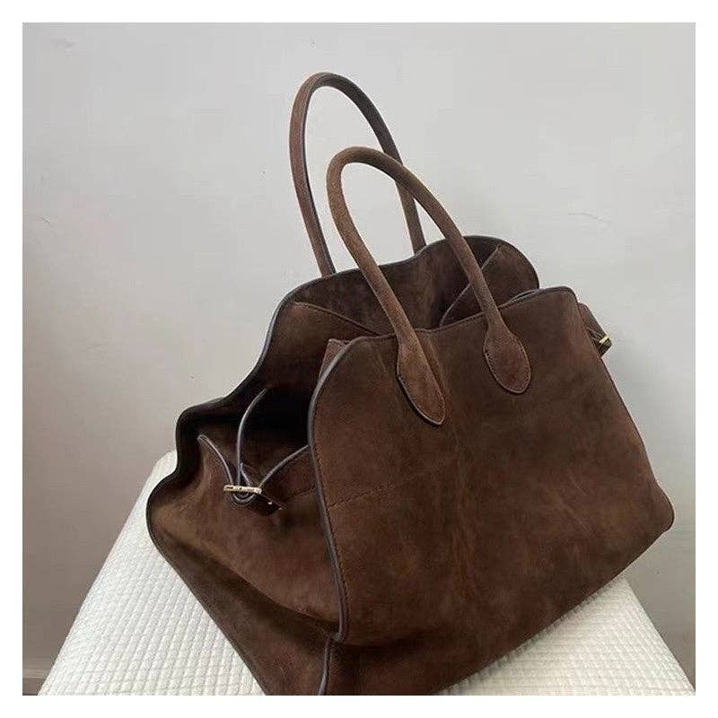 Brown Large Capacity Versatile Single Shoulder Tote Bag for wholesale on Faire1