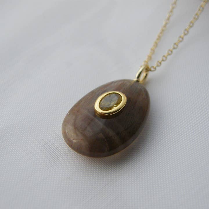 Labradorite Aura Necklace for wholesale by Dara Jewellery