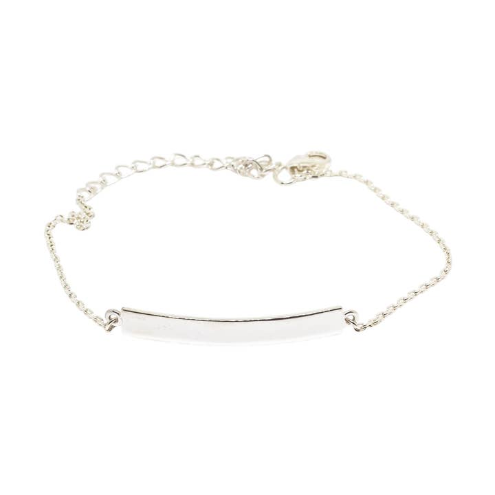 Sterling Silver Bar Bracelet Adjustable for wholesale by Quasar Gems USA