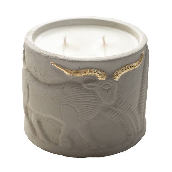 Garden of Babylon large stone candle for wholesale by Scent Remains