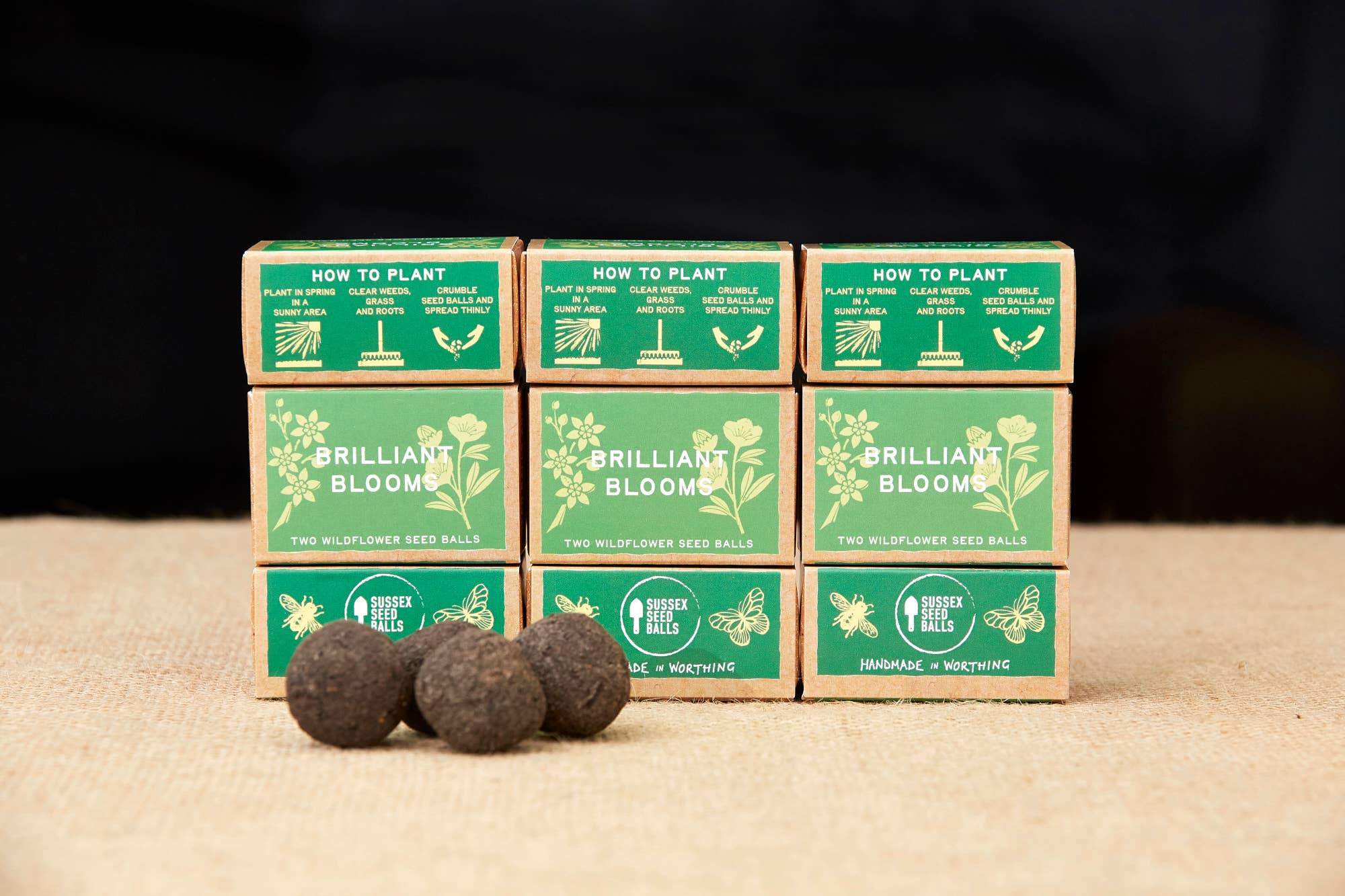 Sussex Seed Balls - Vente Graines de plantes - Coffret cadeau Brilliant Blooms, avec deux boules de graines de fleurs sauvages4