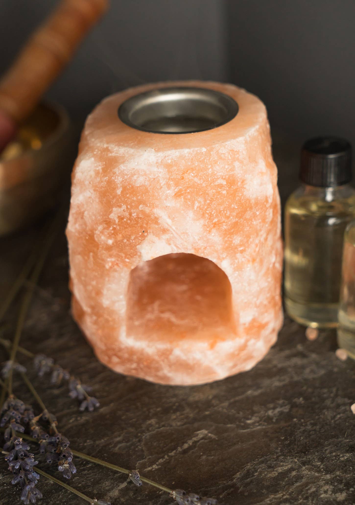 Namaste - Wholesale Oil Warmer - Natural Himalayan Salt Oil Burner2