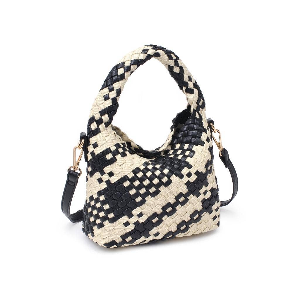 Moda Luxe - Vente Sac à main avec poignée sur le dessus – femme - Sac bandoulière tissé en matériaux mixtes Jessamine0