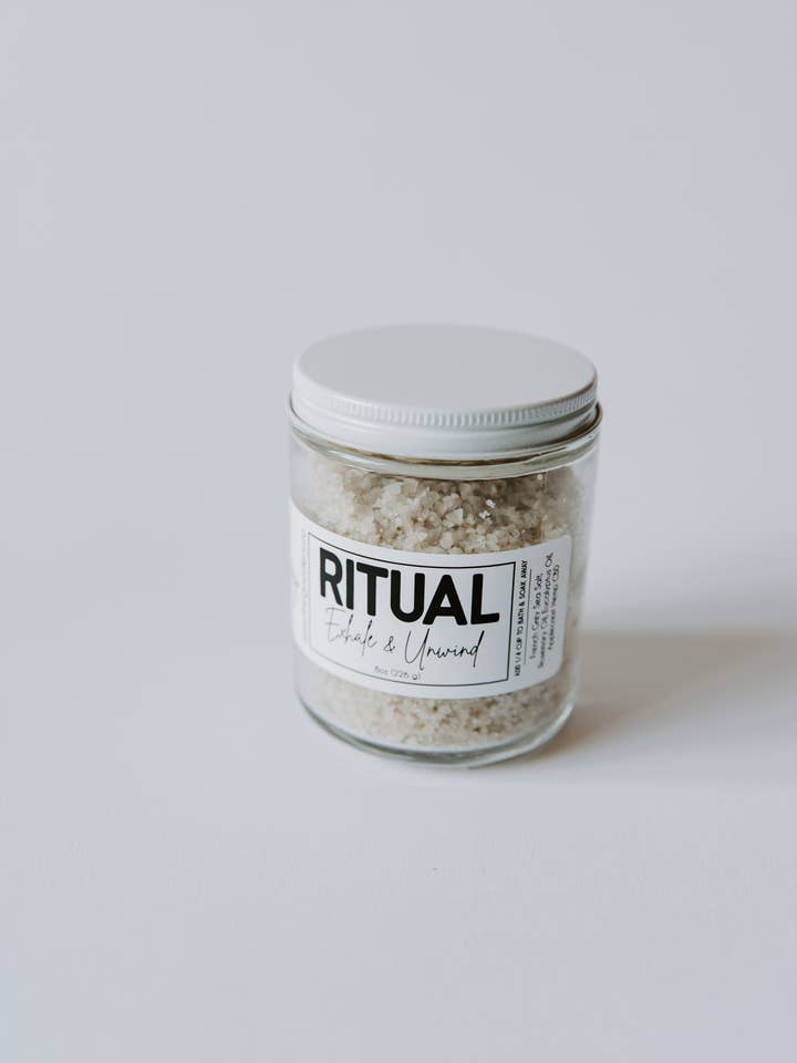 Ritual Bath Soak -- Exhale & Unwind French Grey Sea Salt for wholesale by The Goodery
