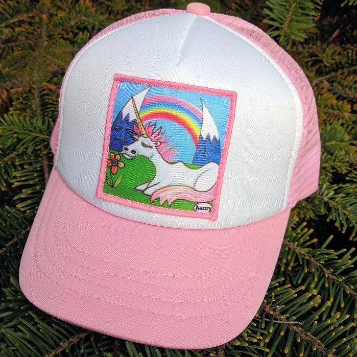 It's a Henry - Wholesale Kids Hat - Kids - Unicorn Under the Rainbow Little Henry Trucker Hat