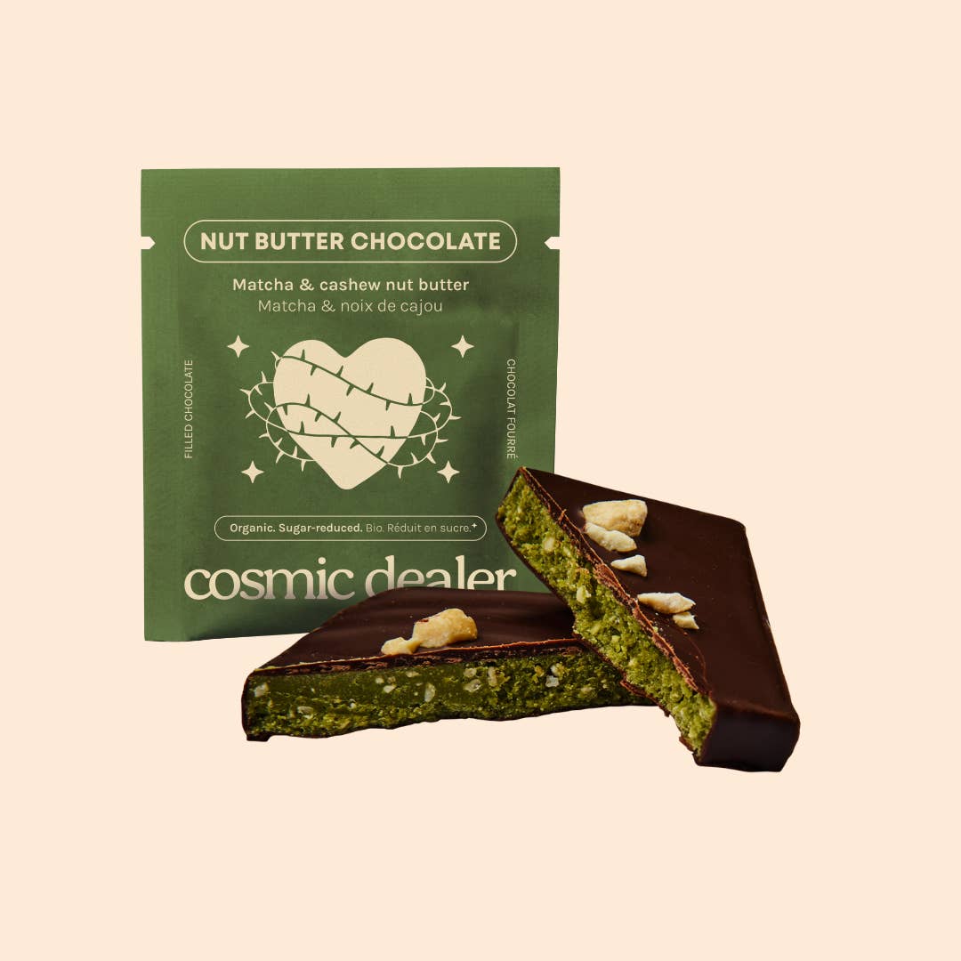Cosmic Dealer - Wholesale Chocolate Bar - Single nut butter chocolate - Matcha - SRP 16 units