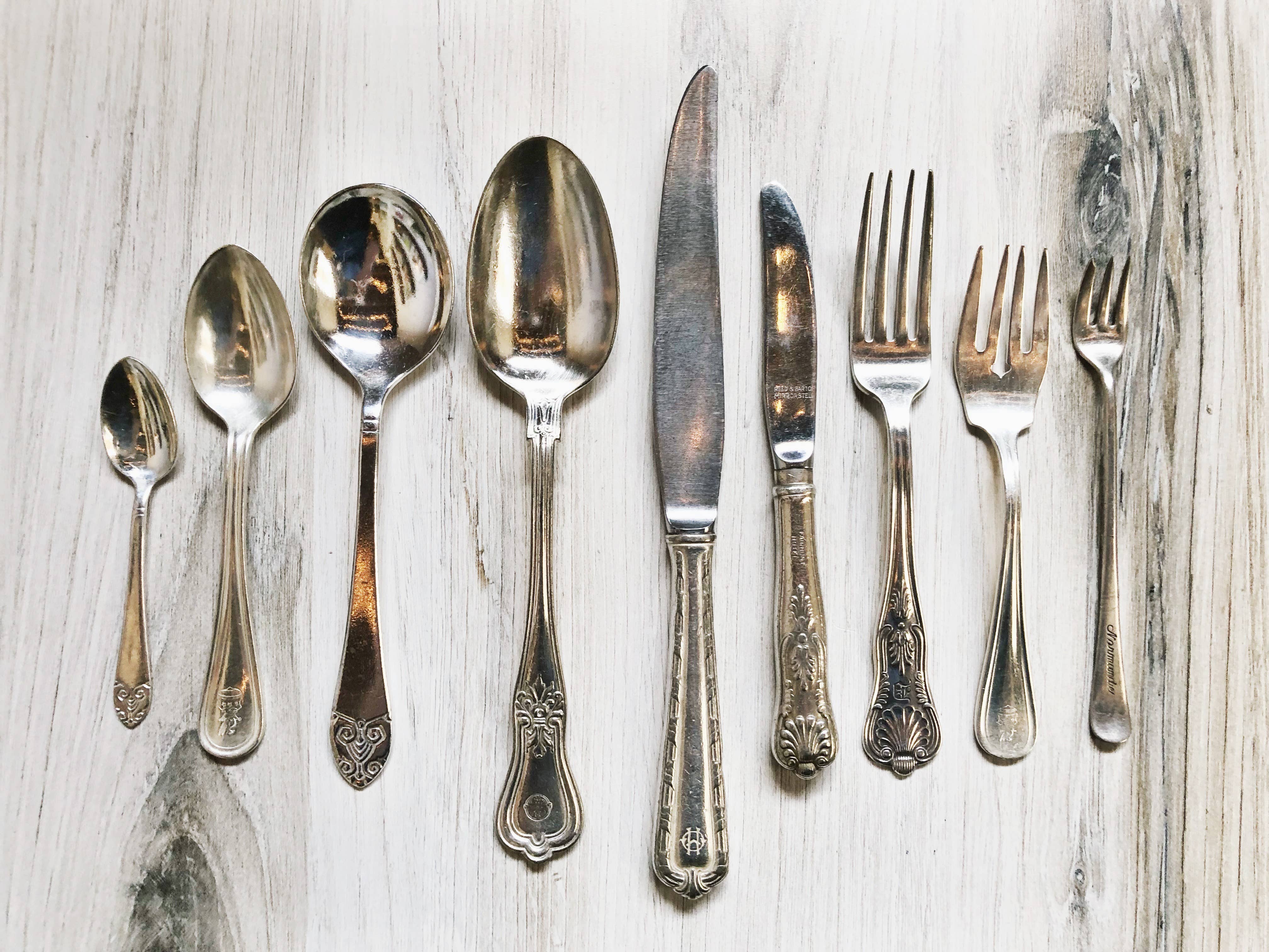 Batterby House - Wholesale Flatware Set - Vintage Hotel Silver Flatware0