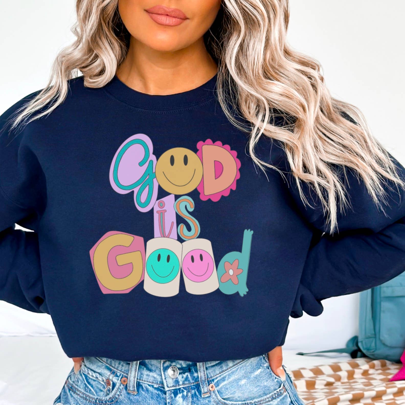 Shoppe SHC - Wholesale Graphic Sweatshirt - Women's - Christian Apparel | God Is Good Graphic Sweatshirt10