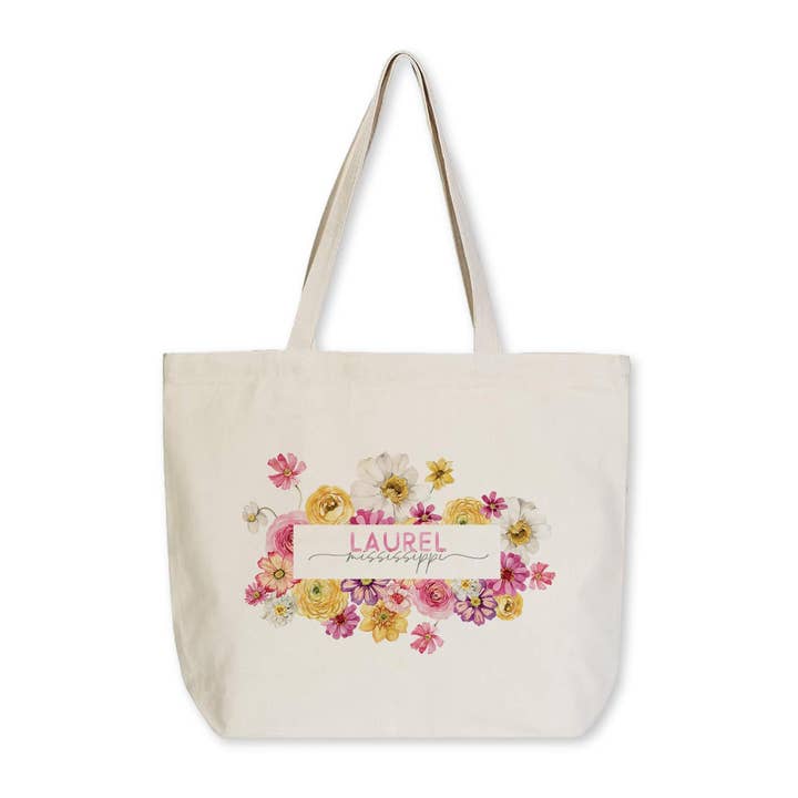 Tote Bag Natural Canvas-Love+Local Fantasy Garden for wholesale by Love Local