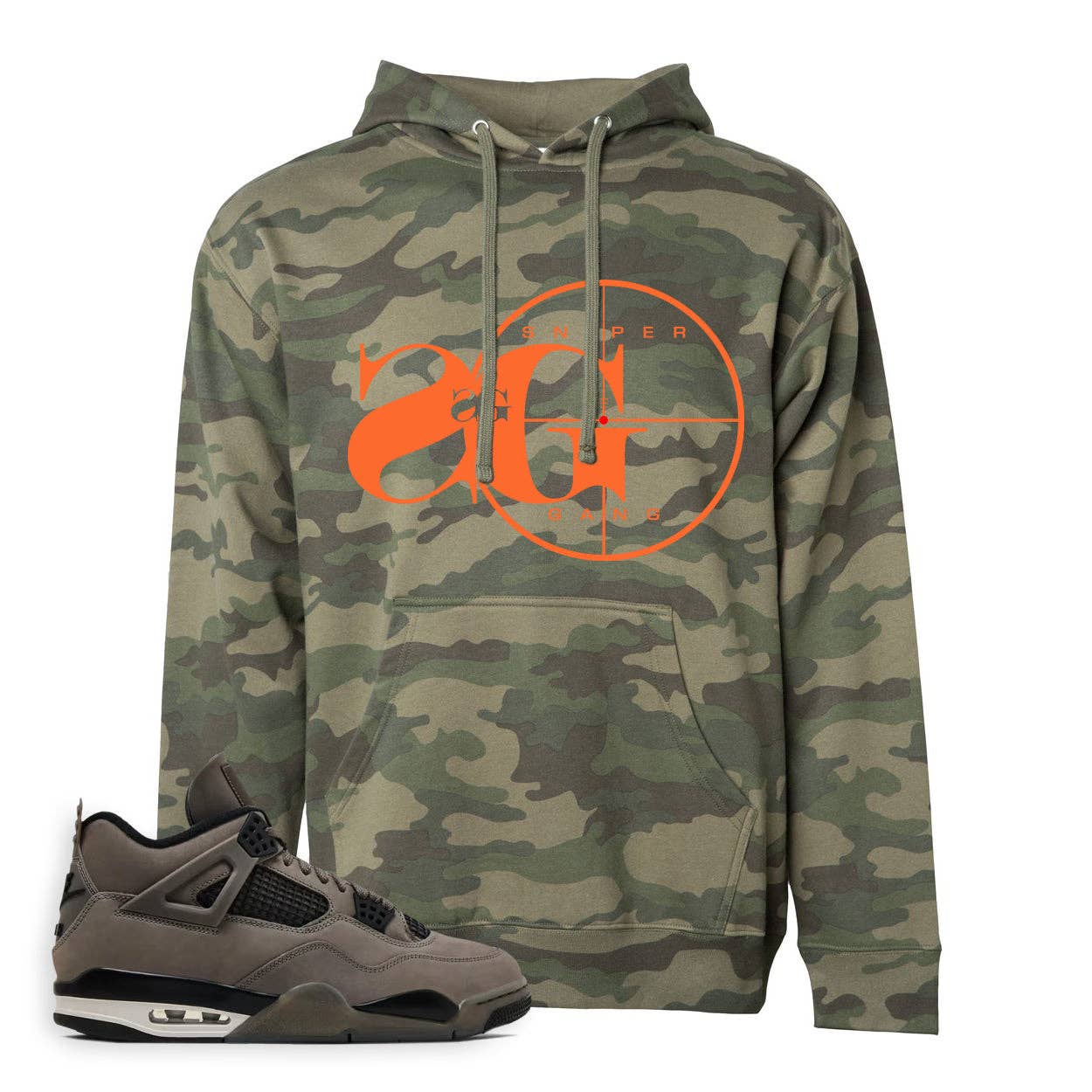 Camouflage Hoodie: Sniper Gang Logo (Camo) for wholesale on Faire5