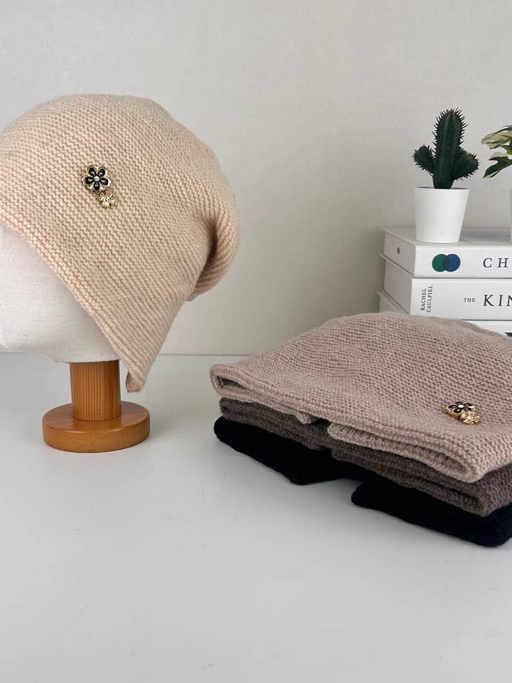 Double Layered Extra Warm Wool Beanie, Winter Chemo Hat for wholesale by Comfortarians