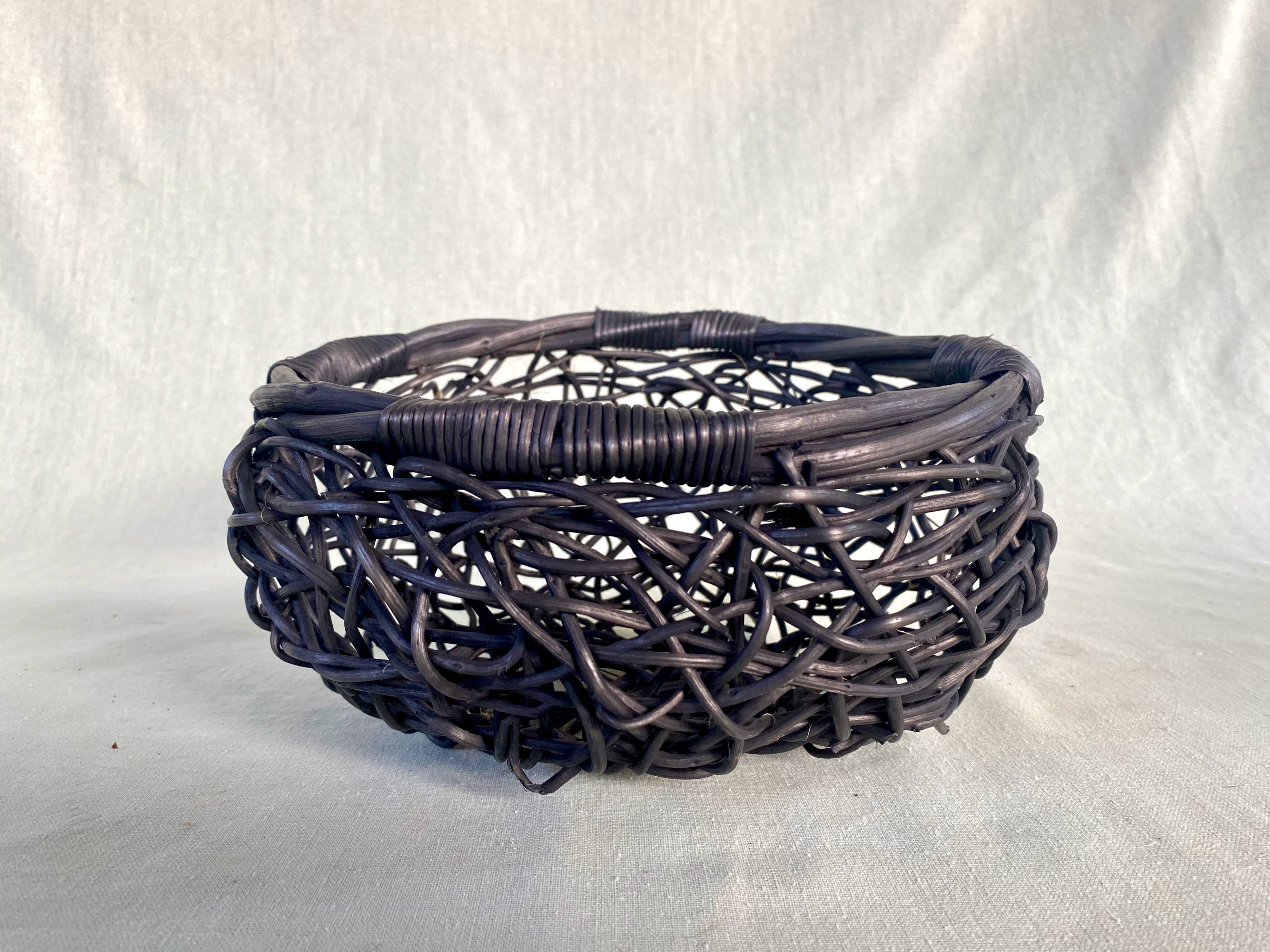 Natural Frutero de Tejido Abierto Cesta Decorativa de Acento Natural Hecha a Mano de venta al por mayor en Faire4