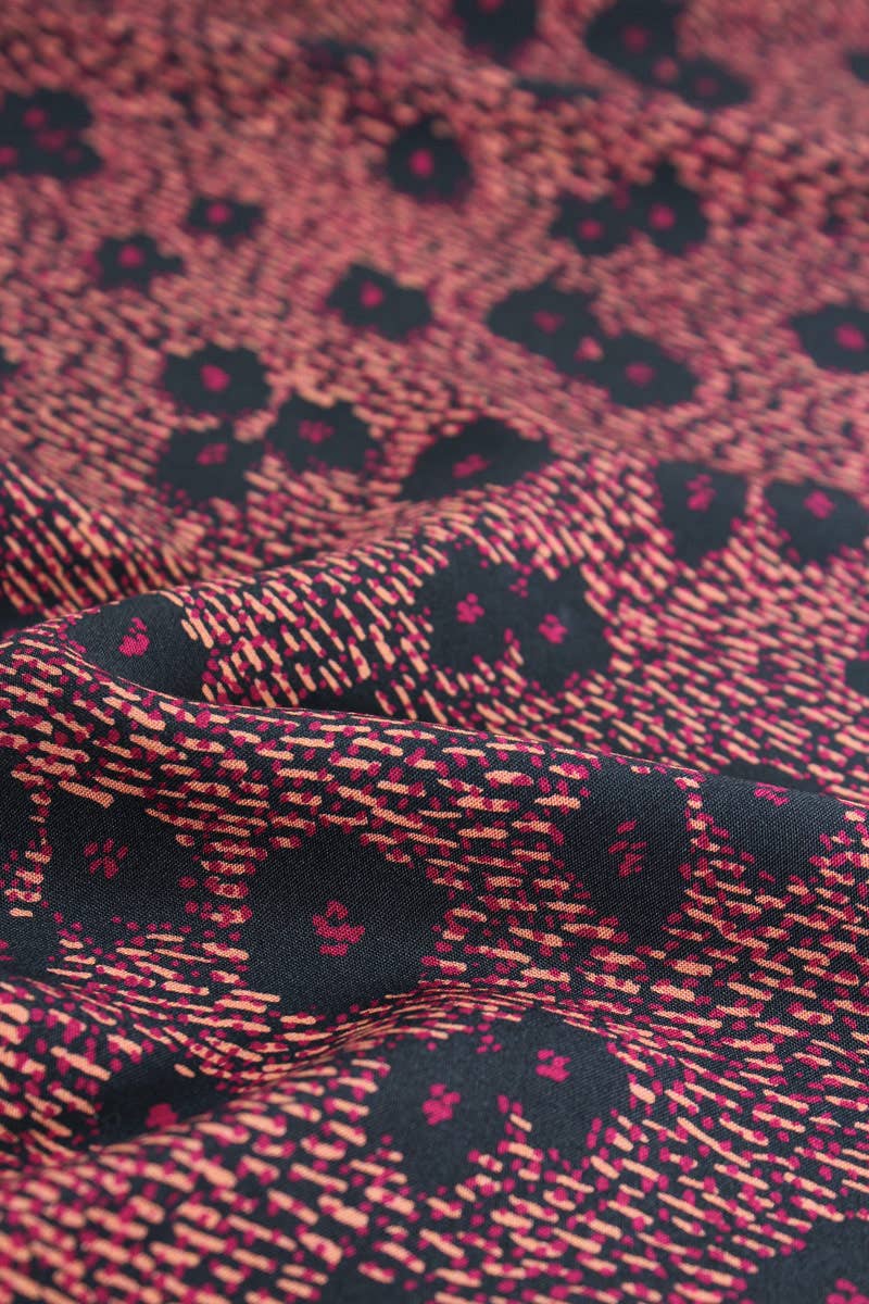 Eglantine et Zoé – Engroshandel Stofbolt – Blue Punti stof i viscose poplin3