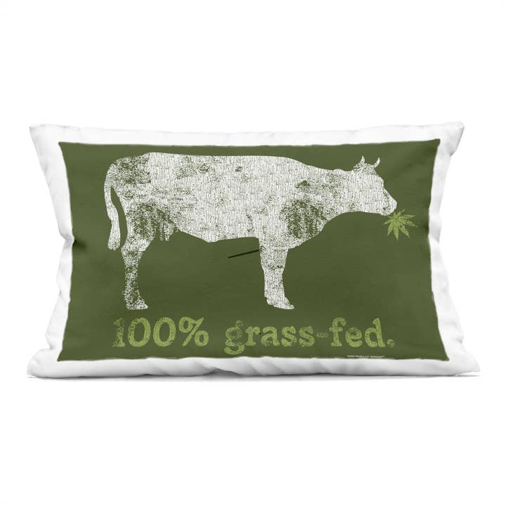 Grass Fed Cow Printed Pillow for wholesale by Stupell Industries