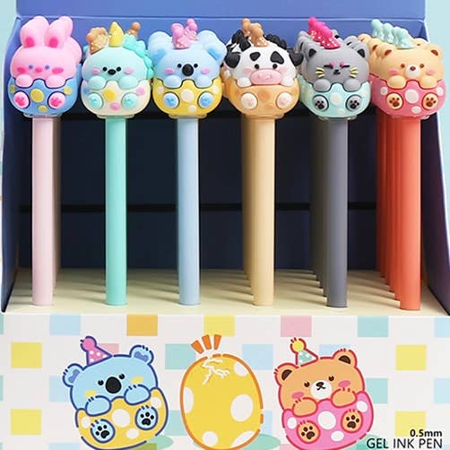 BCmini - Wholesale Pen - 22668 Birthday Animals Gel Pen-3617