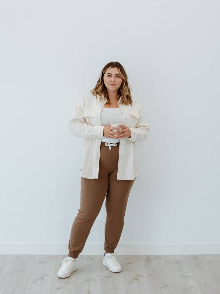 Classic Joggers in Americano for wholesale by Pure Balanxed