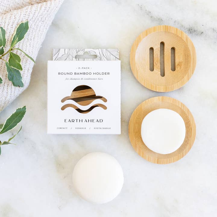 Ronde Bamboe Shampoo & Conditioner Bar Houder – 2-Pack voor wholesale door Earth Ahead