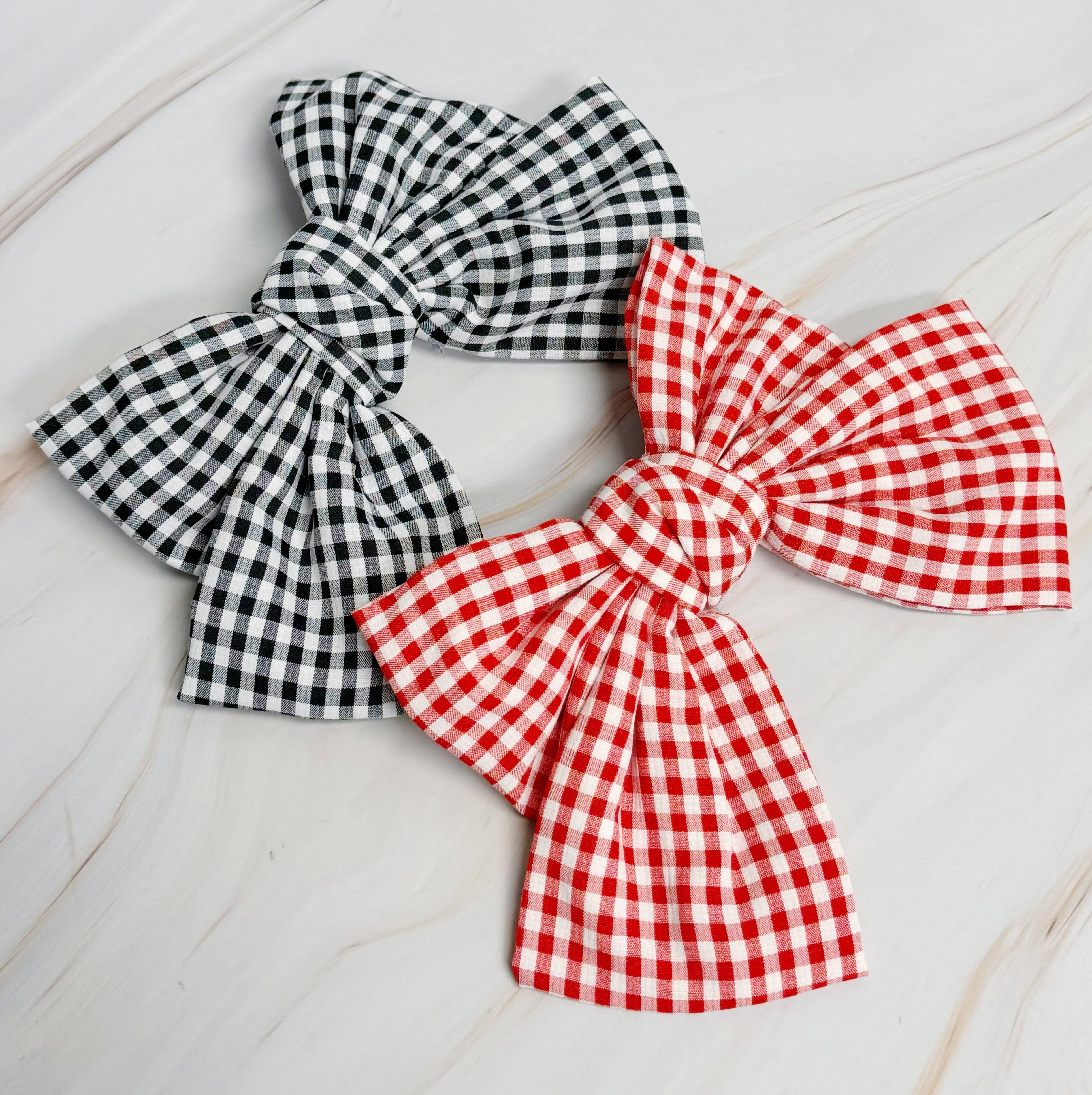 Ellison+Young - Vente Pince à cheveux – femme - Pince à cheveux Gingham Bow Pretty Bow2