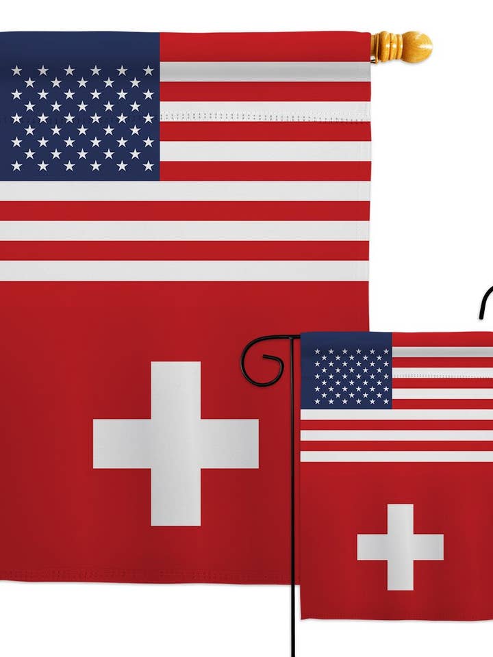 Suisse Amitié américaine Nationalité régionale drapeau des États-Unis pour la vente par Two Group Flag Co