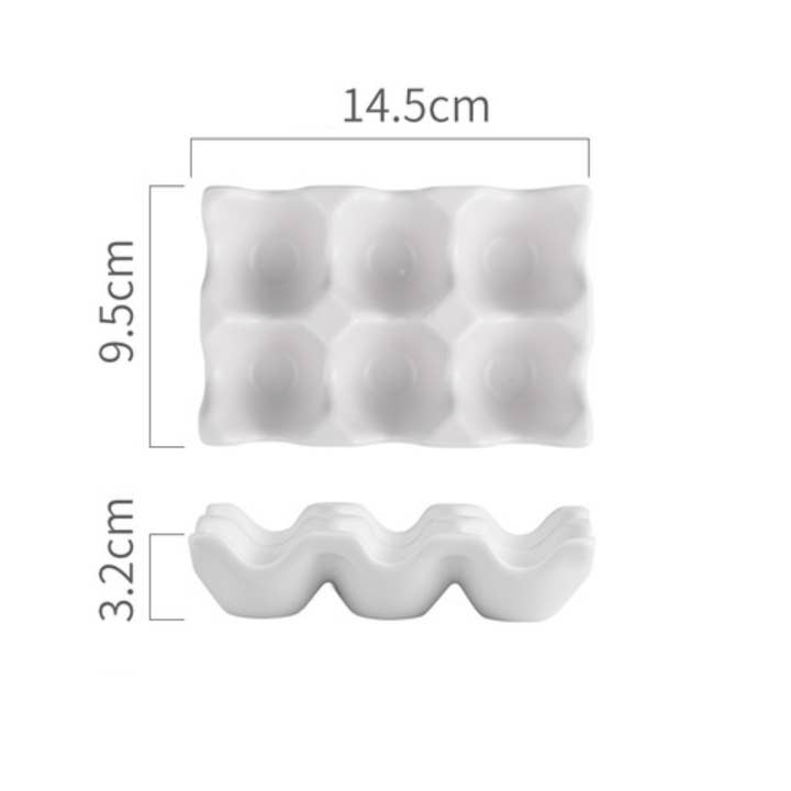 Homerely - Wholesale Egg Cup/Holder - Ceramic 6 Grids Egg Holder