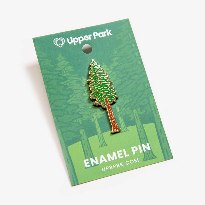 Redwood Tree Enamel Pin for wholesale by Upper Park Clothing