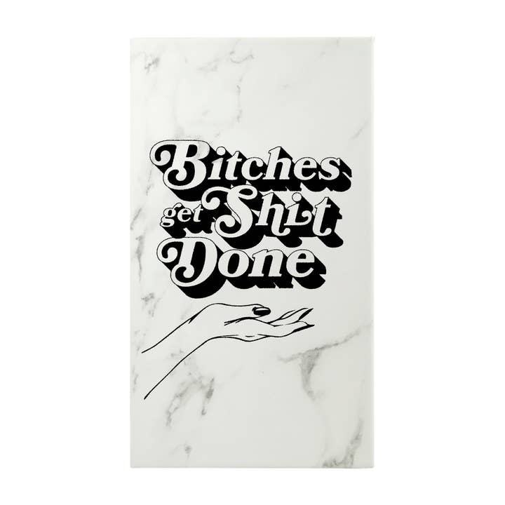 Bitc*#s Get S*#t Done Leather Journal for wholesale by Calm Down Caren