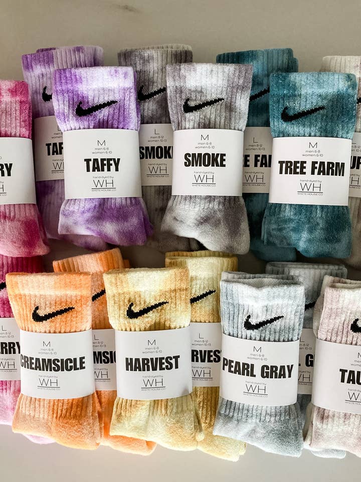 White House Co - Wholesale Socks - Unisex - Tie Dye Crewneck Socks