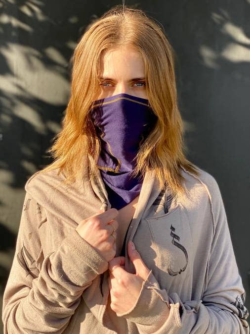 The Face Wrap - Deep Blue for wholesale by One Golden Thread