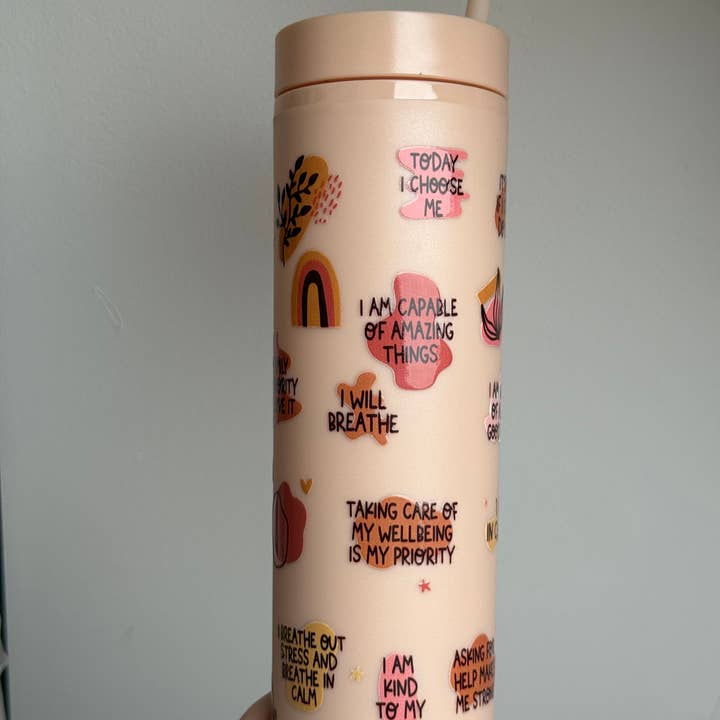 the cute cloud - Wholesale Insulated Mug/Tumbler - Tumbler cup Mom Daily Affirmations6