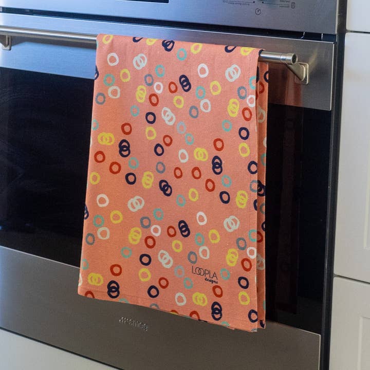 Loop It Orange Cotton Crepe Tea Towel for wholesale by Loopla
