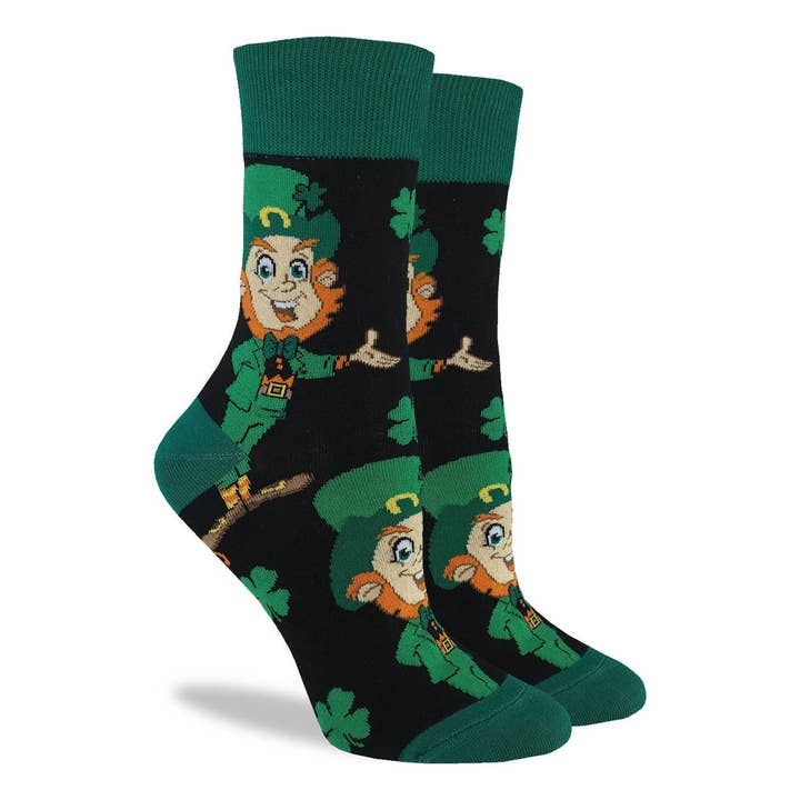 Good Luck Sock - Wholesale Sokken - Dames - Dames St. Patrick's Day Leprechaun Sokken