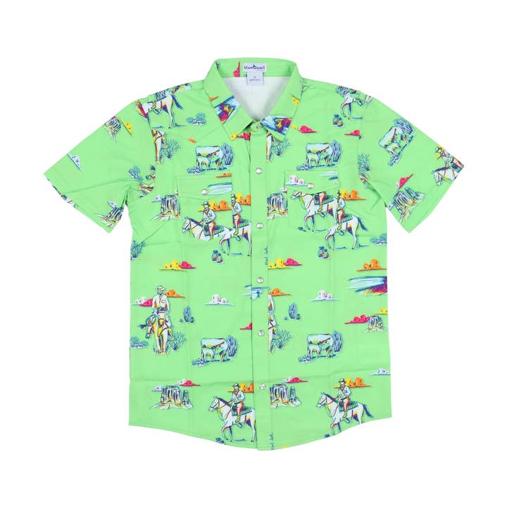 Men's - Cattle Drive Pearl Snap Short Sleeve Shirt for wholesale by BlueQuail Clothing Co.