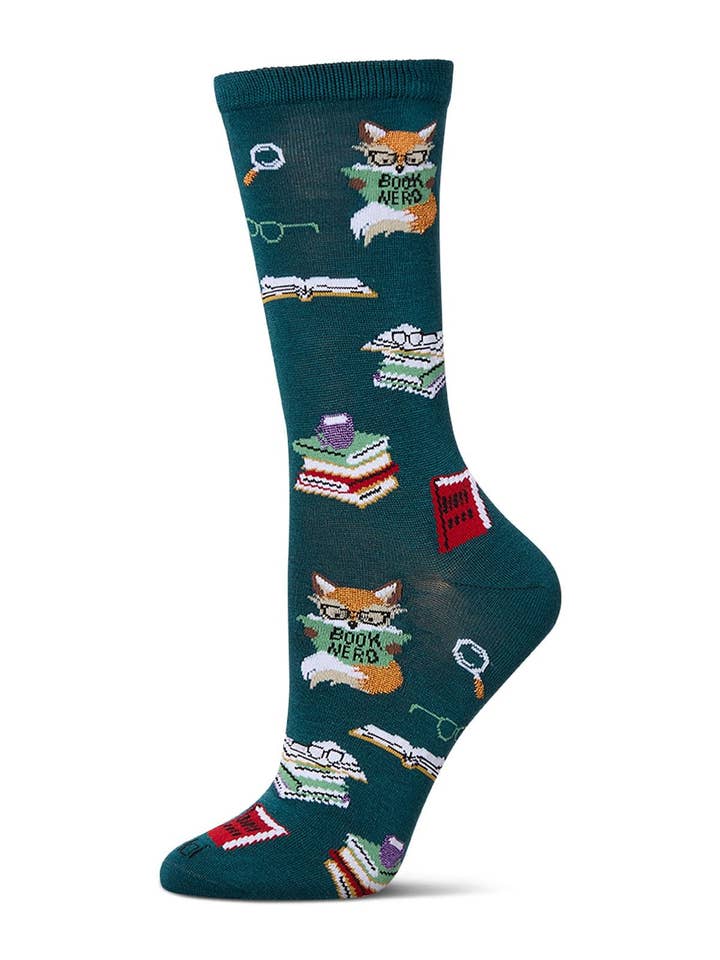 Dark Spruce Book Nerd Bamboo Crew for wholesale on Faire