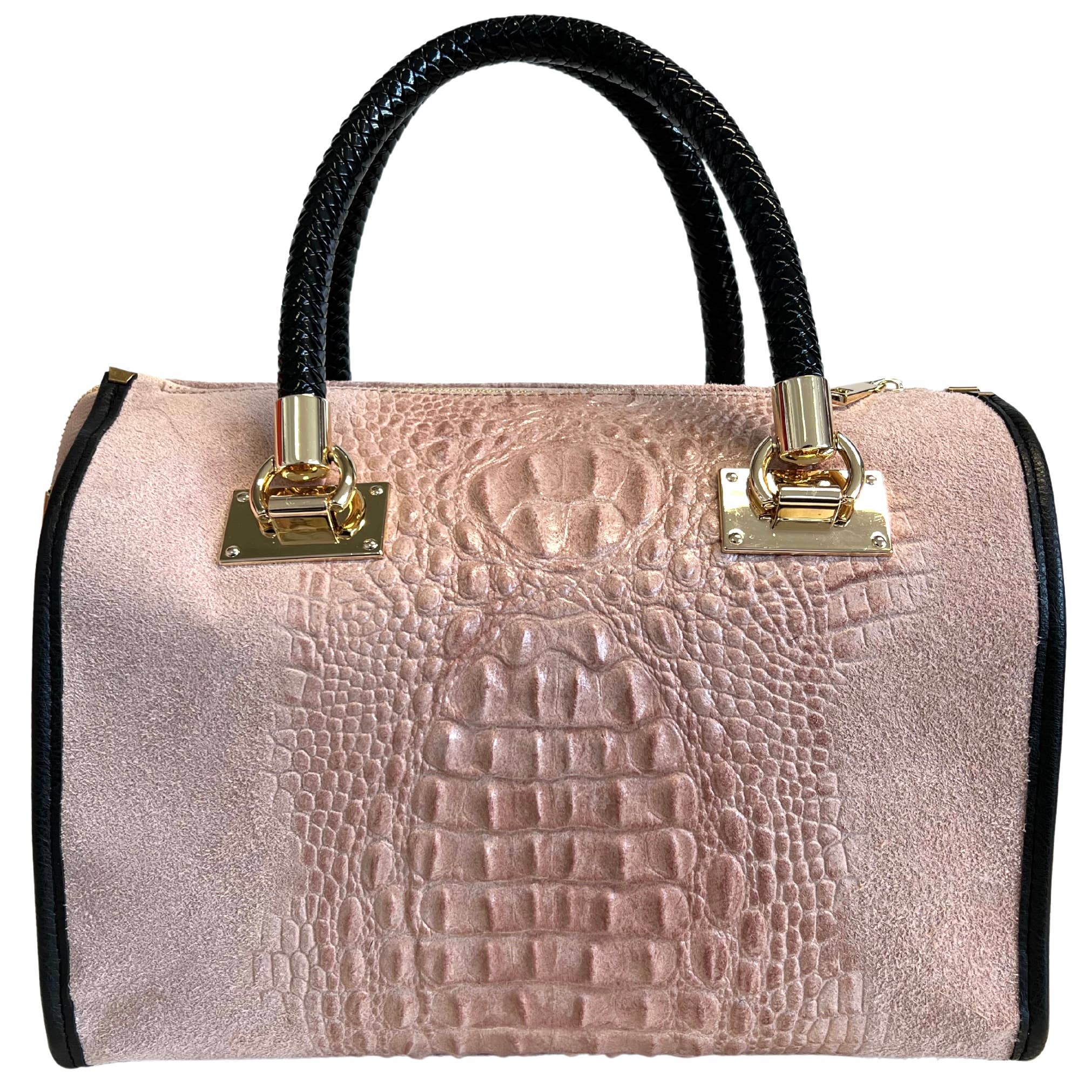 MODARNO - Wholesale Top Handle Bag - Women's - Modarno Women's bag - coconut print suede leather handbag18