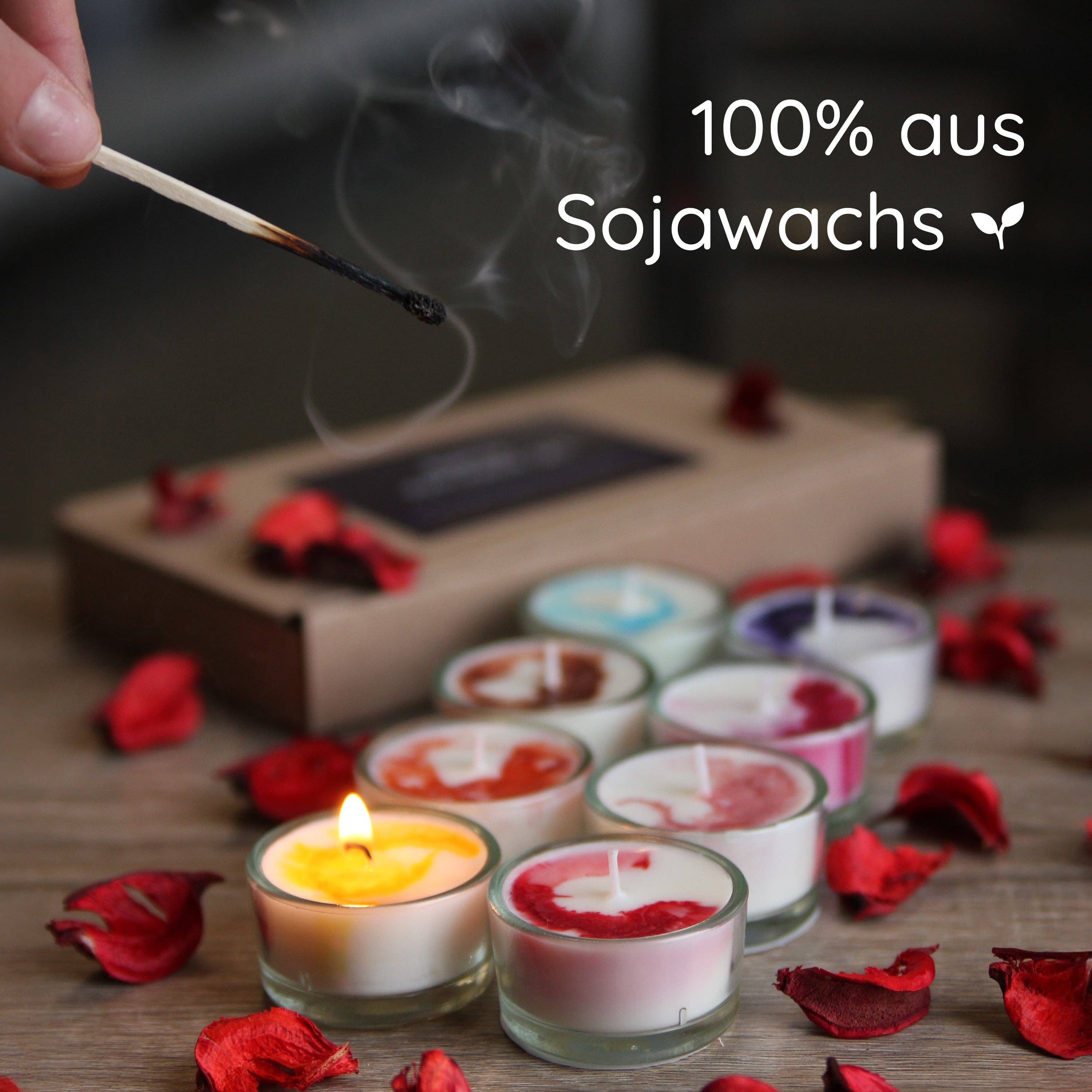 mysoy‎® Duftkerzen-Manufaktur - Vendita all'ingrosso Candele a lumino - Set di 3 lumini effetto fatti a mano | Tester di candele profumate25