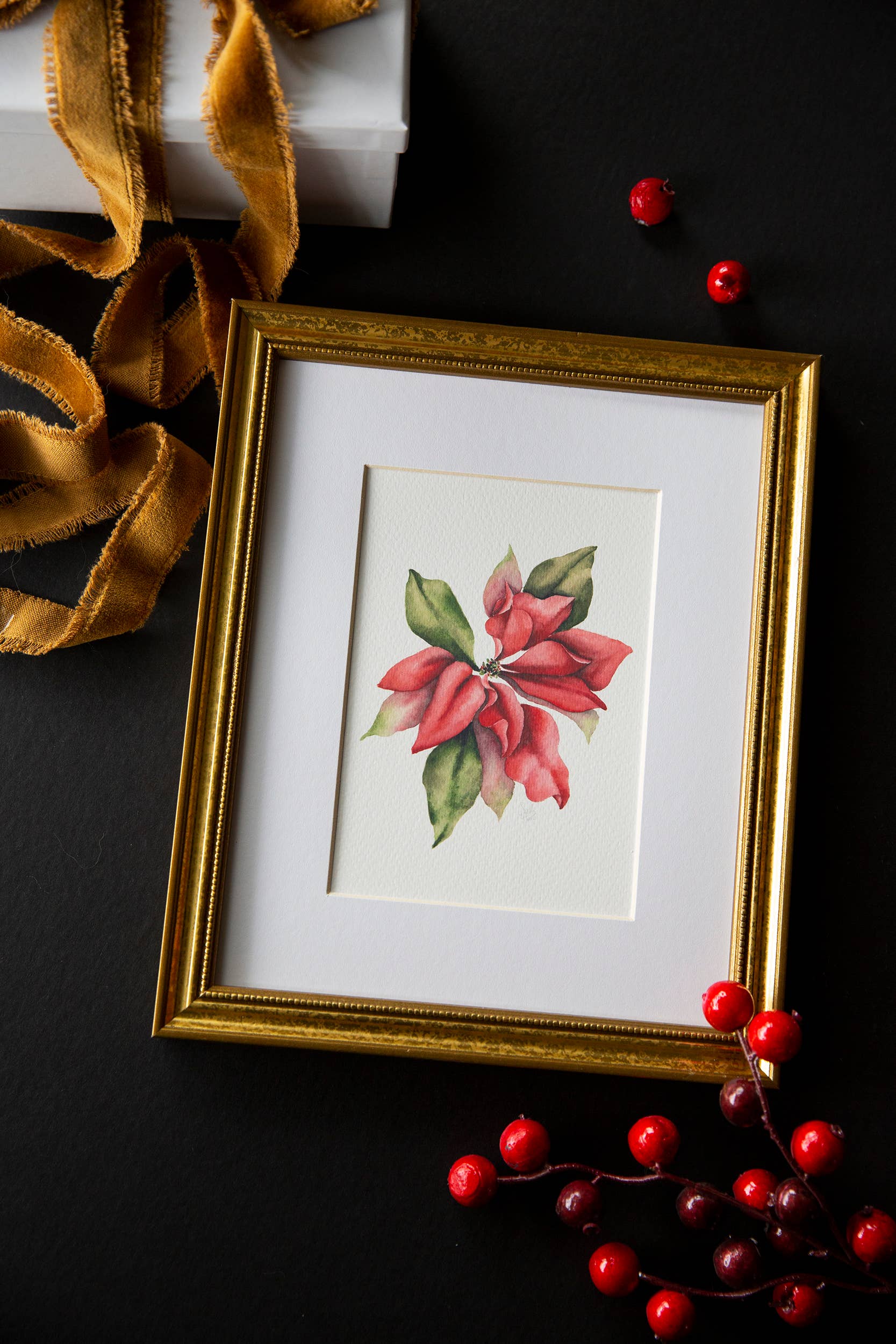 Sarah Jane Studio Art - Wholesale Art Print - Poinsettia Watercolor Print3